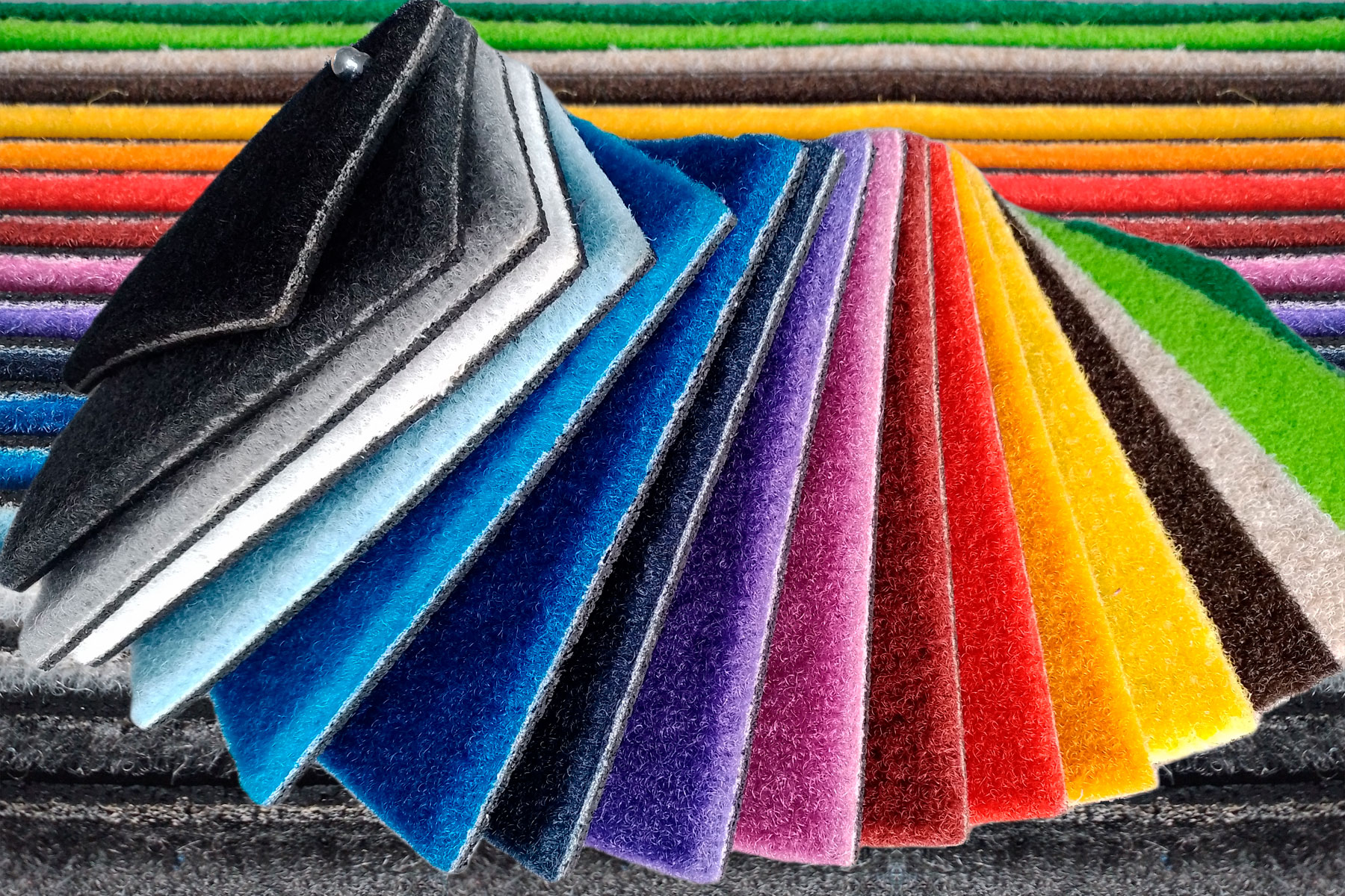 Zerbino agugliato spessore mm. 10 adatto a traffico intenso, disponibile in 26 colori